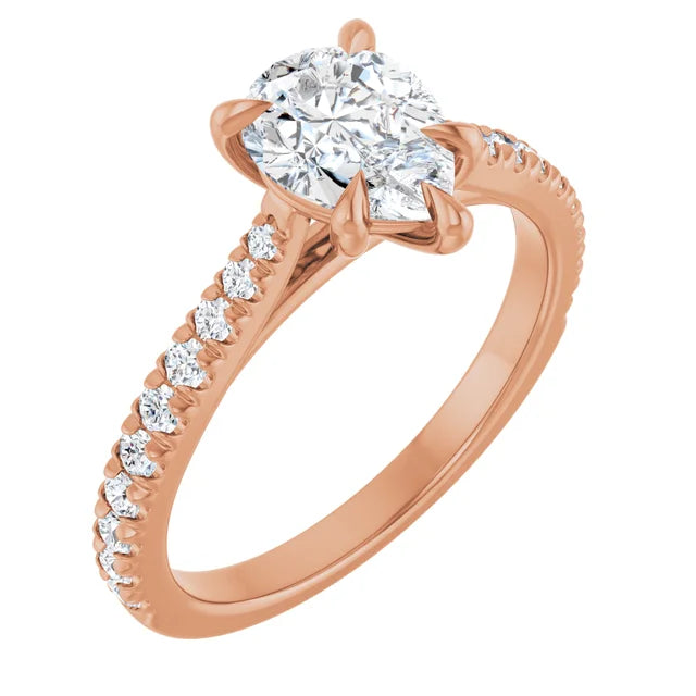 Pear Claw Set Style Engagement Ring
