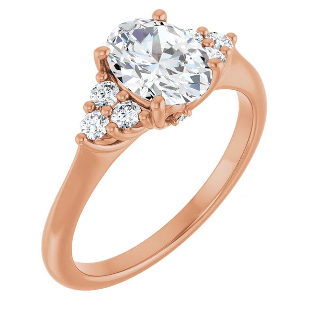 Oval Antique Inspired Design Engagement Ring