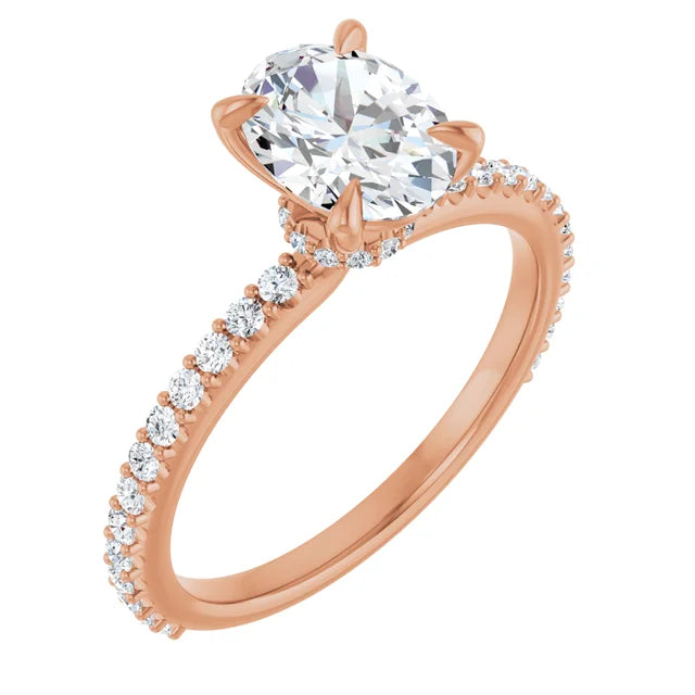 Oval Claw Set Style Engagement Ring