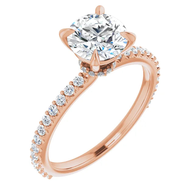 Round Brilliant Claw Set Style Engagement Ring