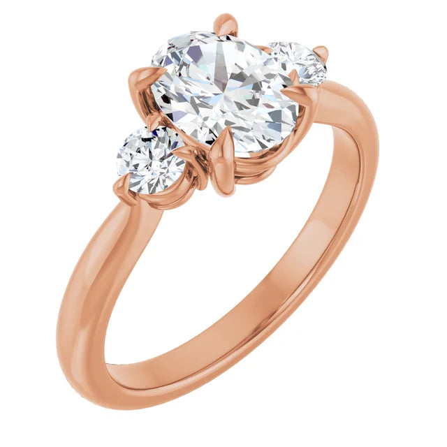 Oval Accent Engagement Ring