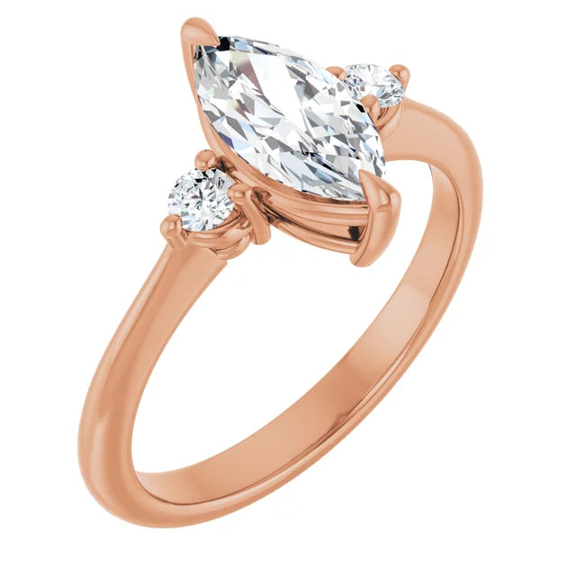 Marquise Accent Engagement Ring