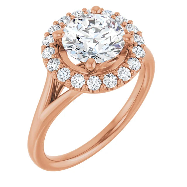 Round Brilliant Halo Style Engagement Ring