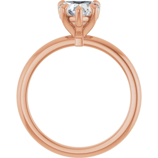 Heart Solitaire Engagement Ring