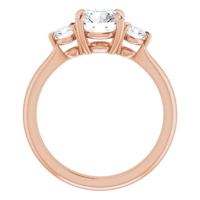 Round Brilliant Accent Engagement Ring