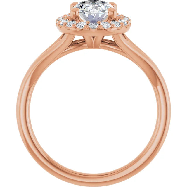 Oval Halo Style Engagement Ring