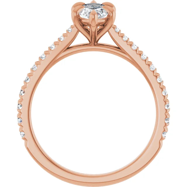 Marquise Six Claw Set Style Engagement Ring