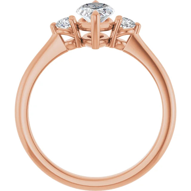 Marquise Accent Engagement Ring