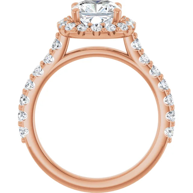 Cushion Halo Style Engagement Ring