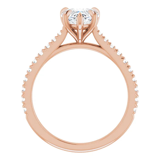 Heart Claw Set Style Engagement Ring