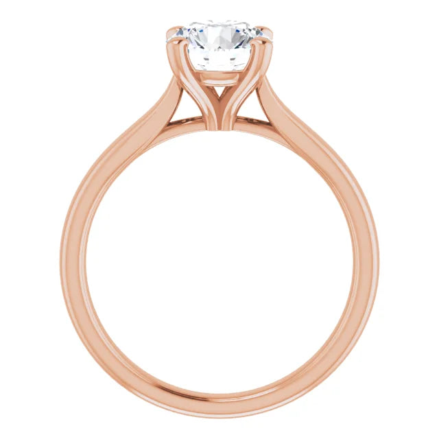 Four Claw Round Brilliant Solitaire Engagement Ring