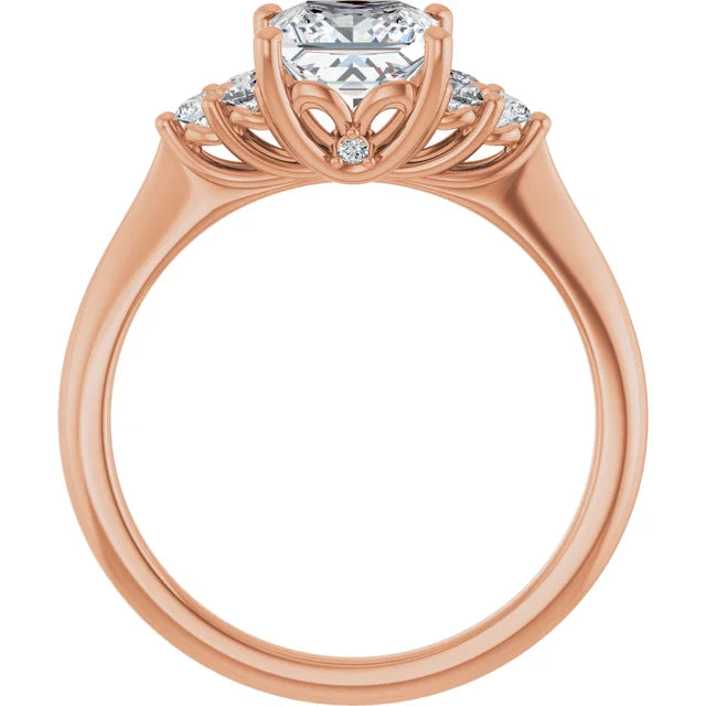 Princess Antique Inspired Design Engagement Ring