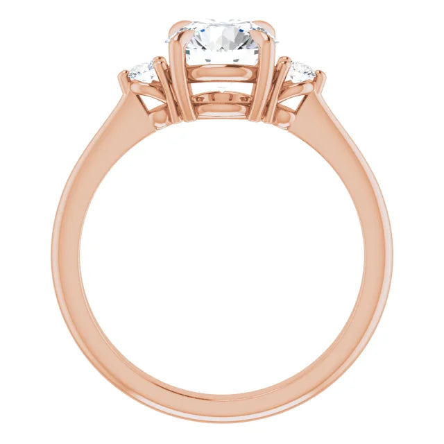 Round Brilliant Accent Engagement Ring