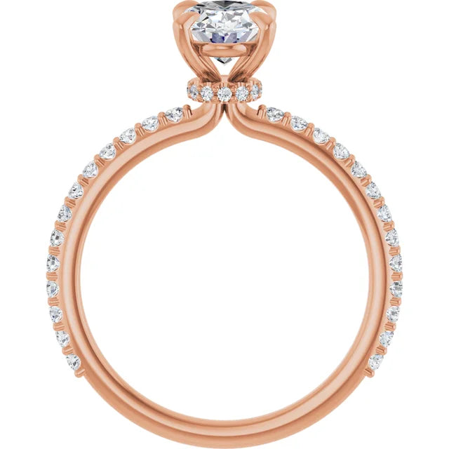 Oval Claw Set Style Engagement Ring