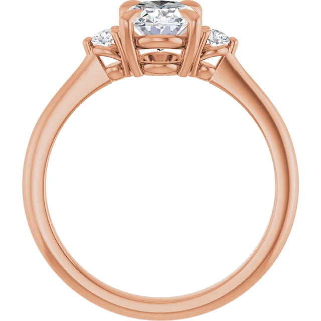 Oval Accent Engagement Ring