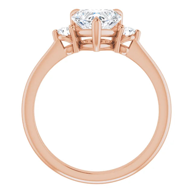 Heart Accent Engagement Ring