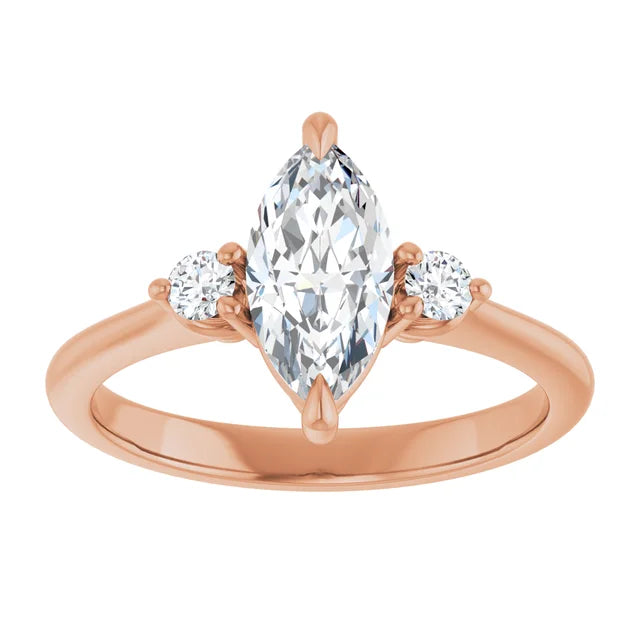 Marquise Accent Engagement Ring