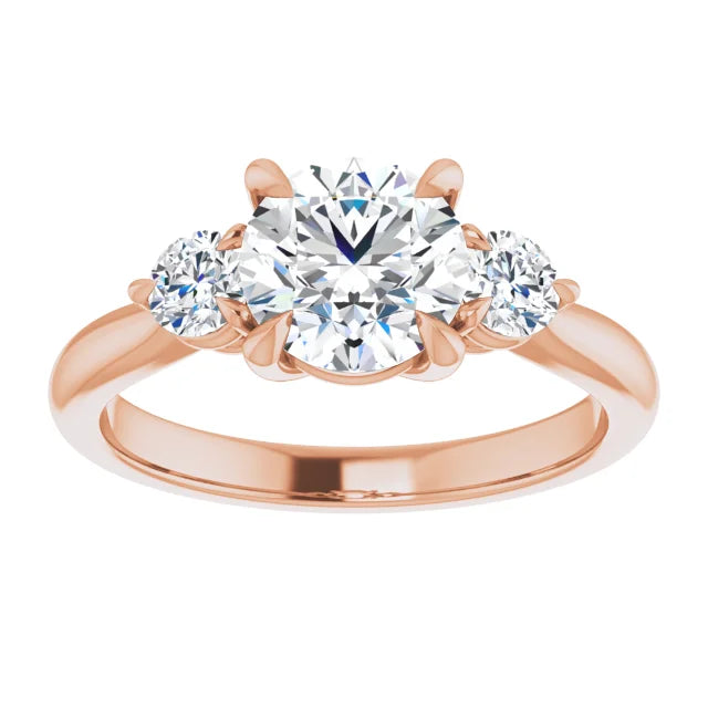 Round Brilliant Accent Engagement Ring