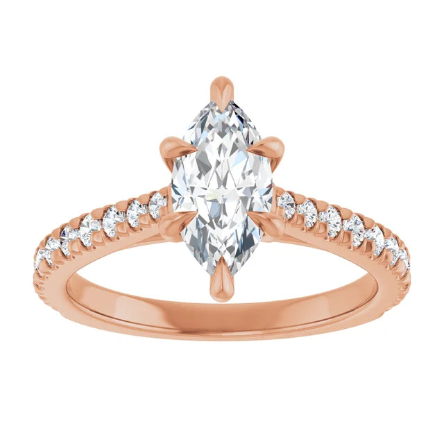 Marquise Six Claw Set Style Engagement Ring