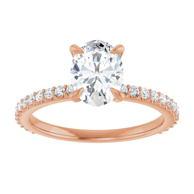 Oval Claw Set Style Engagement Ring
