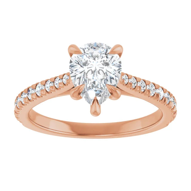 Pear Claw Set Style Engagement Ring