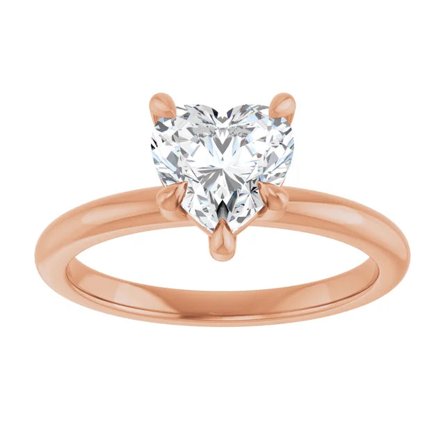 Heart Solitaire Engagement Ring