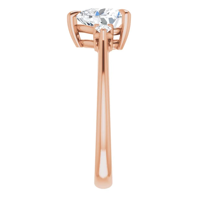 Heart Accent Engagement Ring