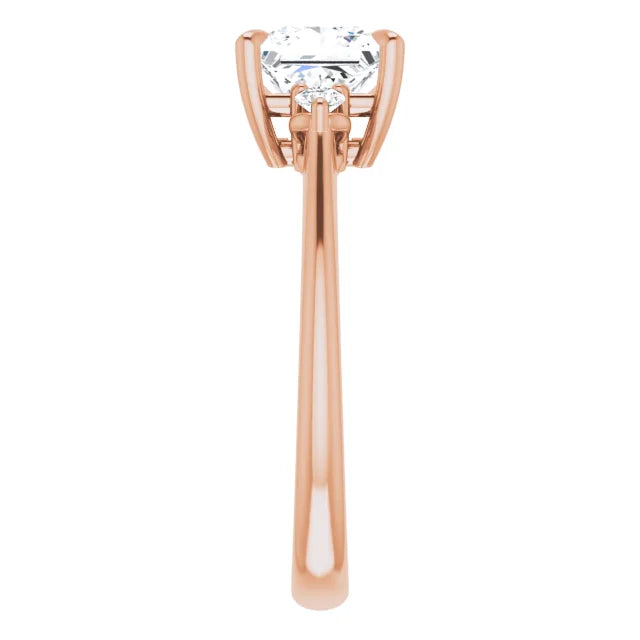 Princess Accent Engagement Ring