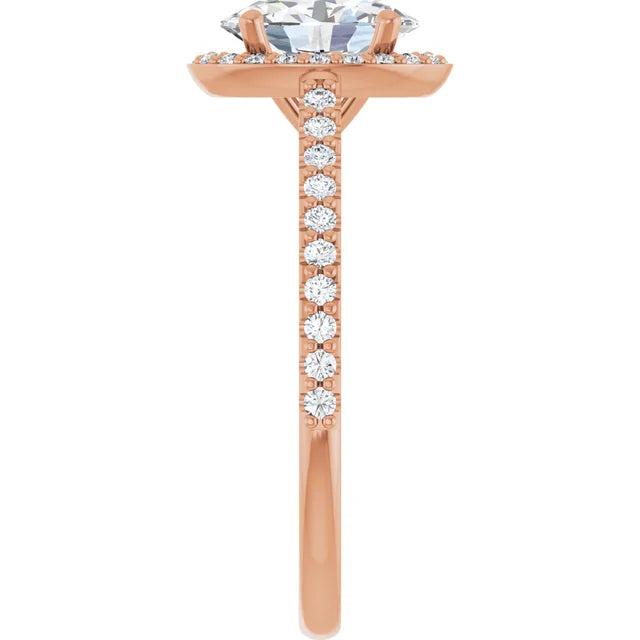 Oval Halo Style Engagement Ring