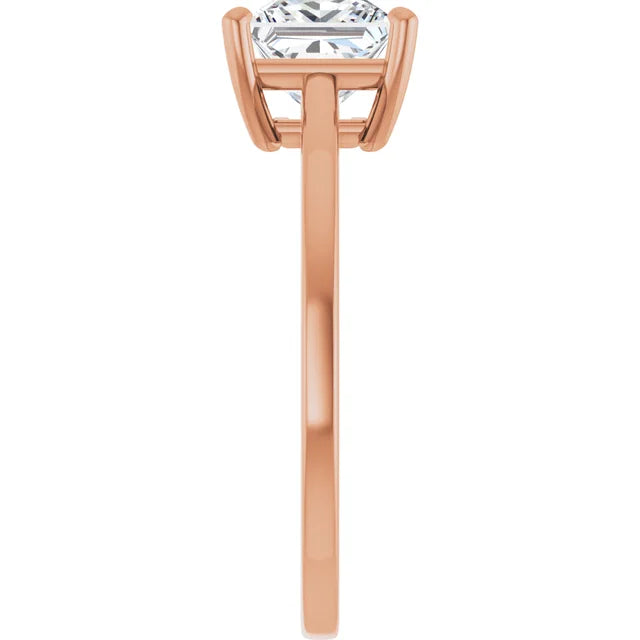 Princess Solitaire Style Engagement Ring