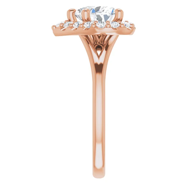 Heart Halo Style Engagement Ring