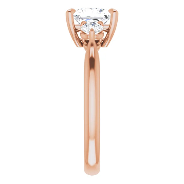 Princess Accent Engagement Ring