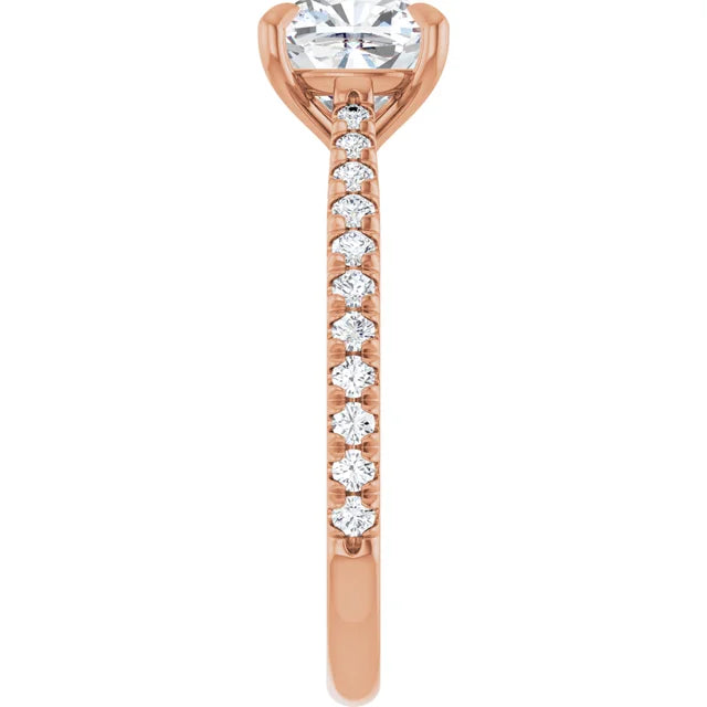 Cushion Claw Set Style Engagement Ring