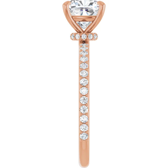 Cushion Claw Set Style Engagement Ring