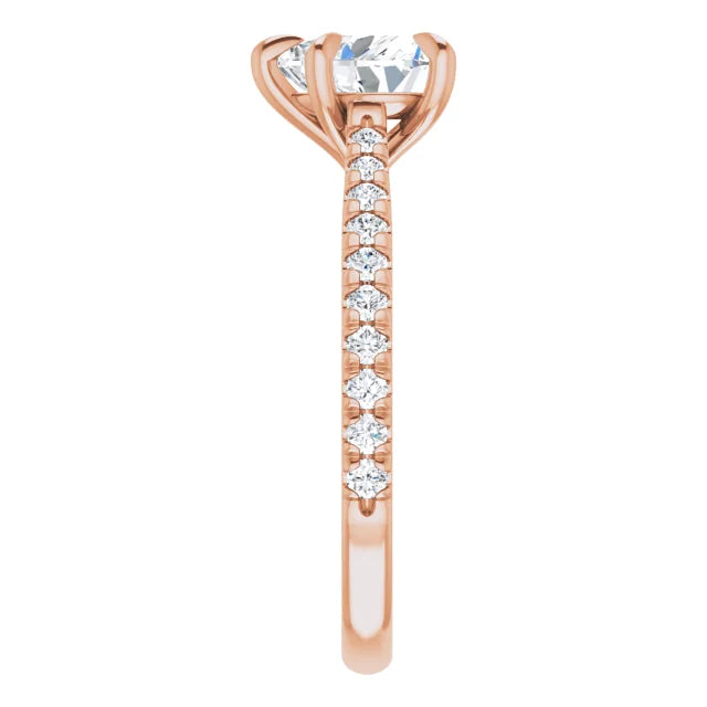 Heart Claw Set Style Engagement Ring