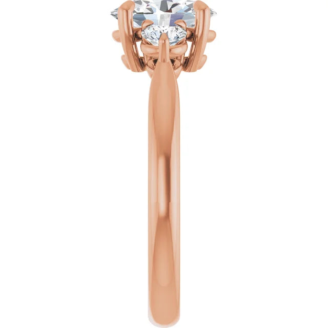 Oval Accent Engagement Ring