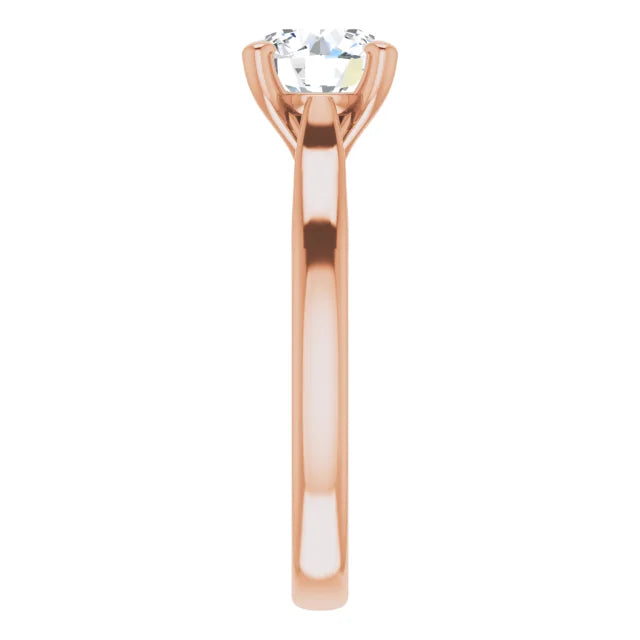 Four Claw Round Brilliant Solitaire Engagement Ring