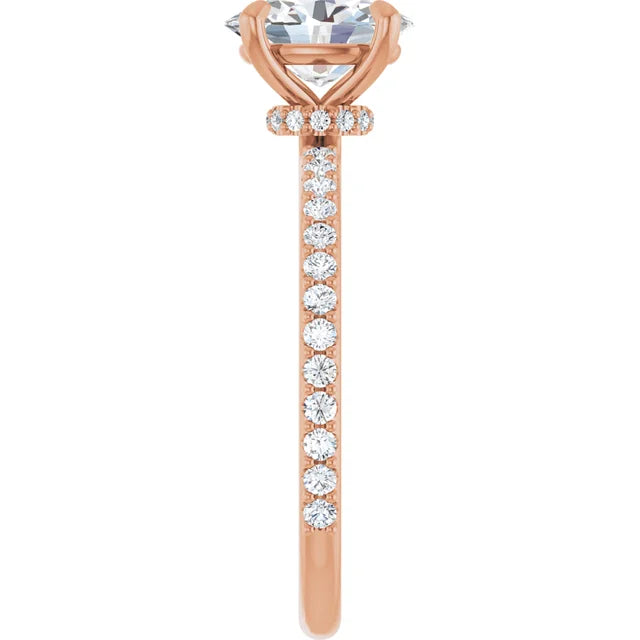 Oval Claw Set Style Engagement Ring