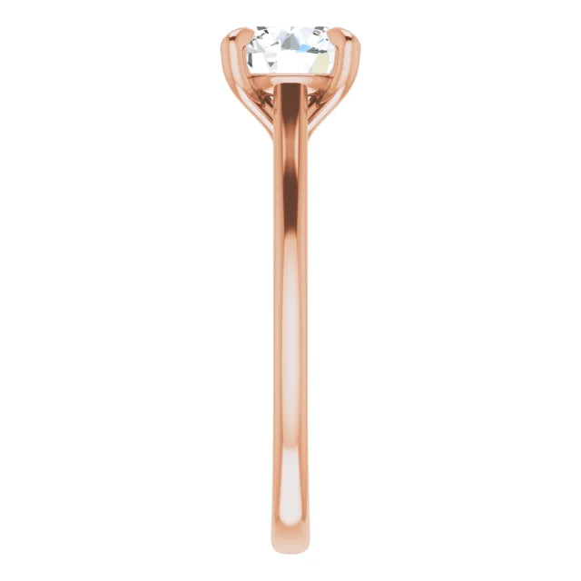 Four Claw Round Brilliant Solitaire Engagement Ring