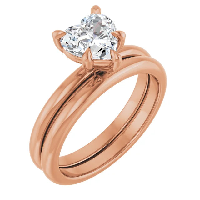 Heart Solitaire Engagement Ring