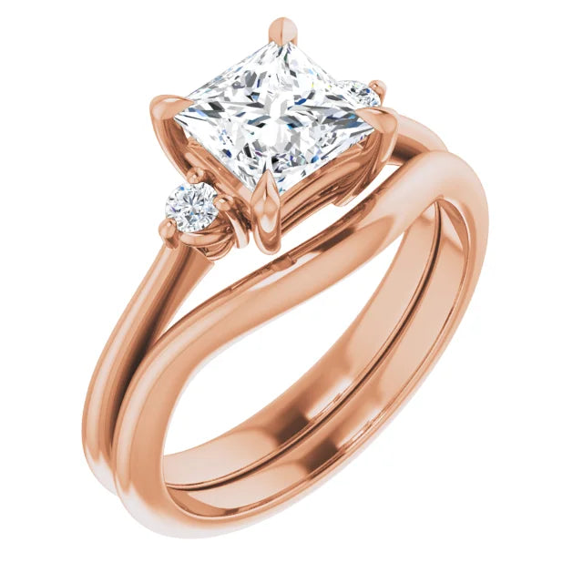 Princess Accent Engagement Ring