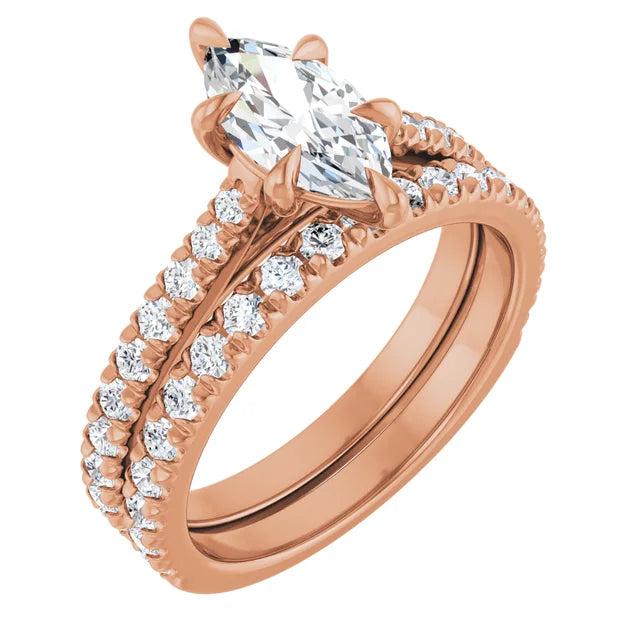 Marquise Six Claw Set Style Engagement Ring