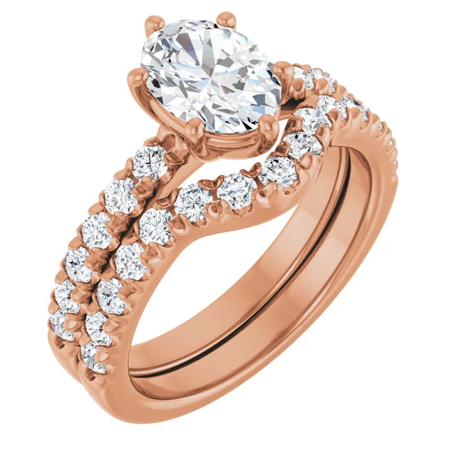 Oval Six Claw Set Style Engagement Ring