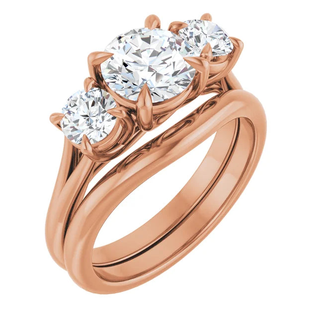 Round Brilliant Accent Engagement Ring