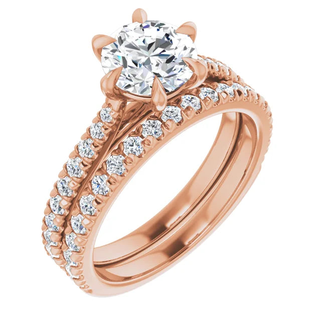 Round Brilliant Six Claw Set Style Engagement Ring