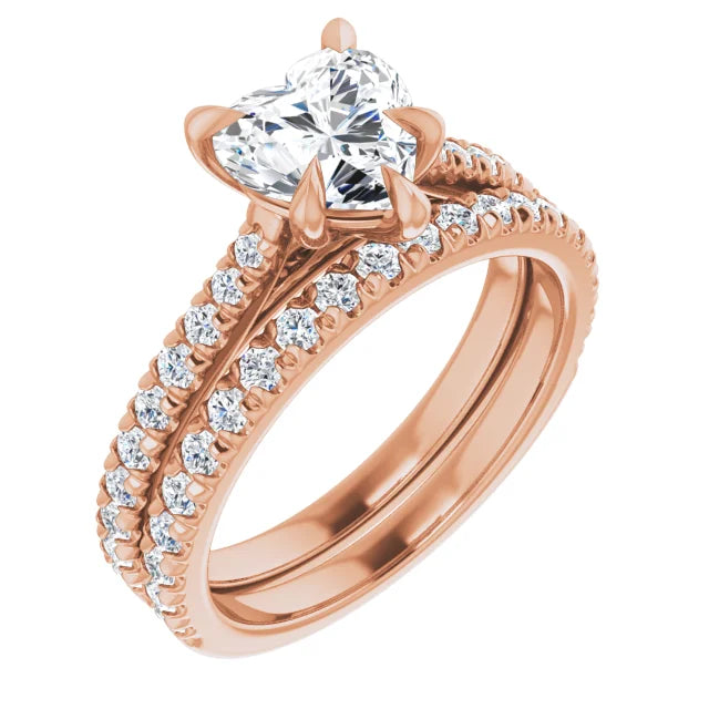 Heart Claw Set Style Engagement Ring