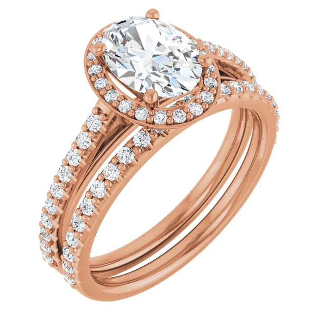 Oval Halo Style Engagement Ring