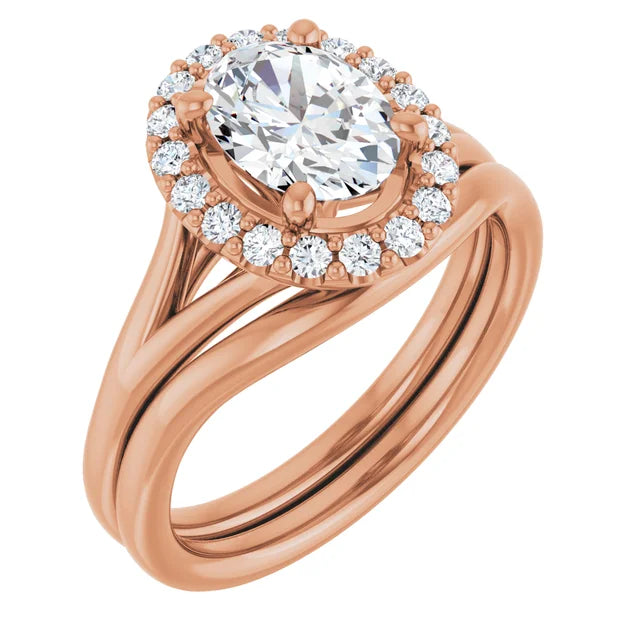 Oval Halo Style Engagement Ring