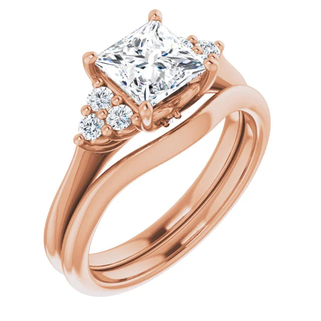 Princess Antique Inspired Design Engagement Ring