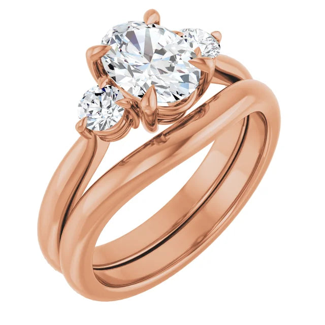 Oval Accent Engagement Ring